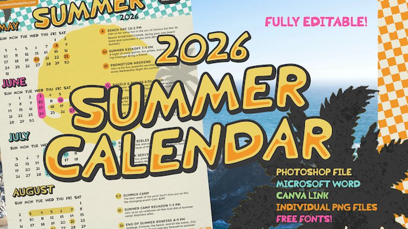 2026 Surf and Skate Summer Calendar